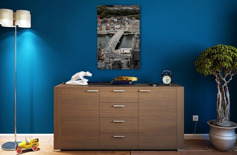 Tableau mural Pont Charles de Gaulle dans un intérieur moderne - Photographie belge Oculi