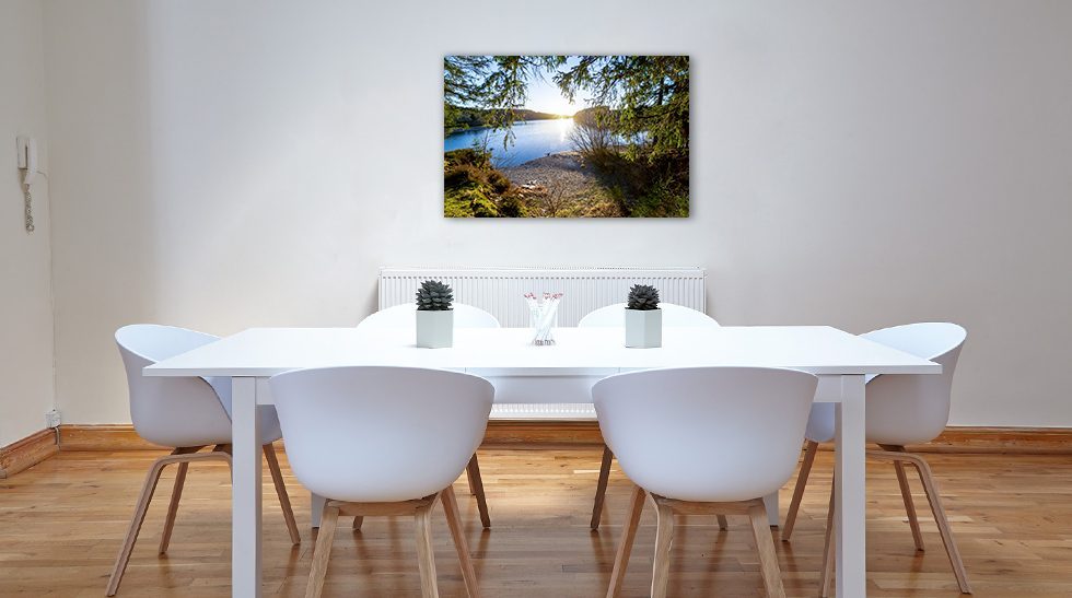 Cadre photo Lac de Butgenbach en Alu Dibond ou Plexiglass - Oculi Cantons de l'Est