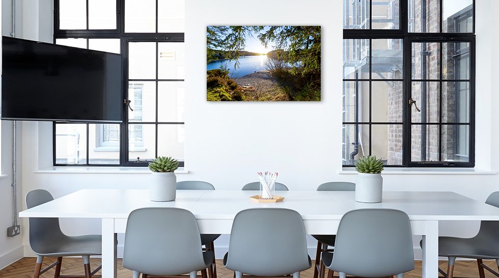 Tableau mural Lac de Butgenbach dans une chambre zen - Photographie belge Oculi