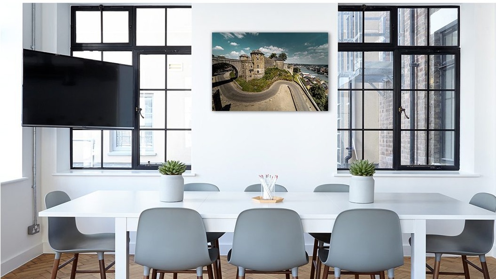 Tableau mural Citadelle de Namur dans un salon namurois - Photographie belge Oculi